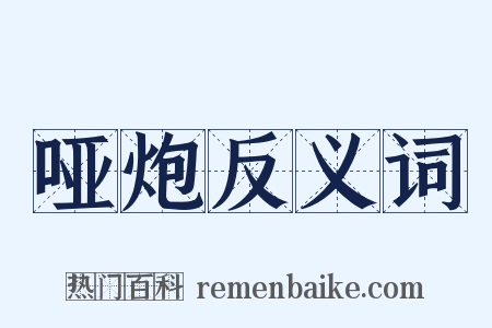 哑炮反义词是什么意思的图片